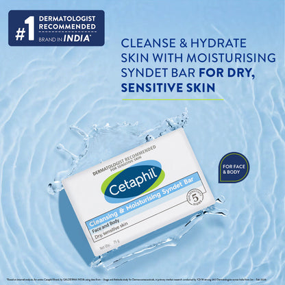 Cetaphil Cleansing & Moisturising Syndet Bar with Shea Butter (75g)