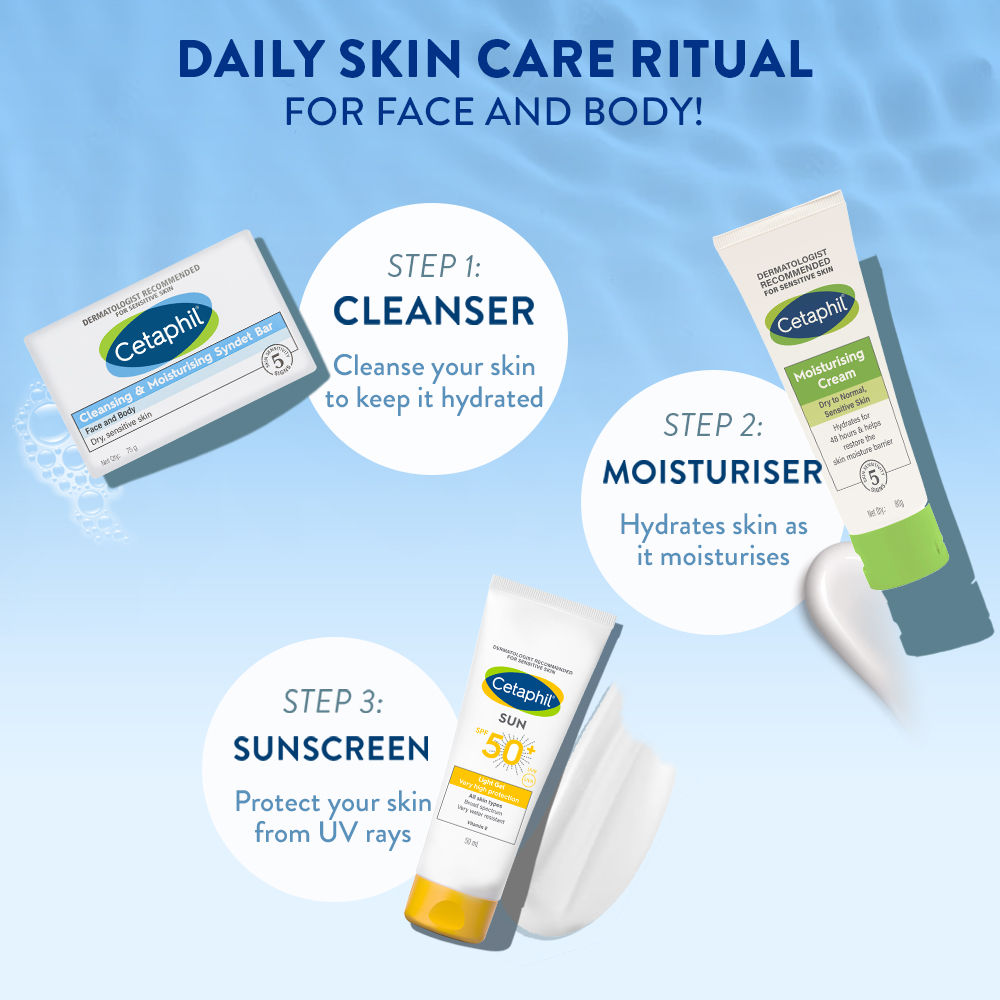 Cetaphil Cleansing & Moisturising Syndet Bar with Shea Butter (75g)