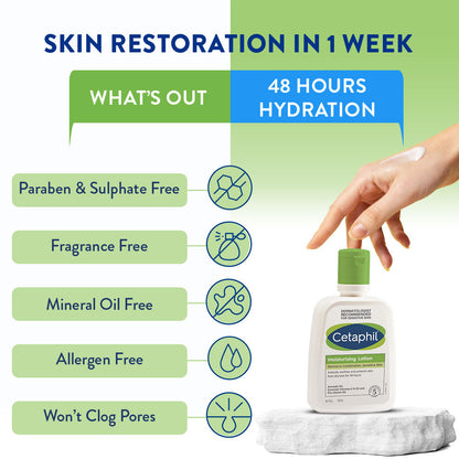 Cetaphil Moisturising Lotion Dry to Normal Sensitive Skin (100ml)