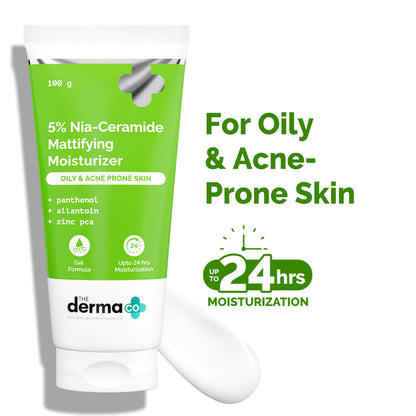The Derma Co 5% Nia-Ceramide Mattifying Moisturizer (100g) - Oily & Acne-Prone Skin
