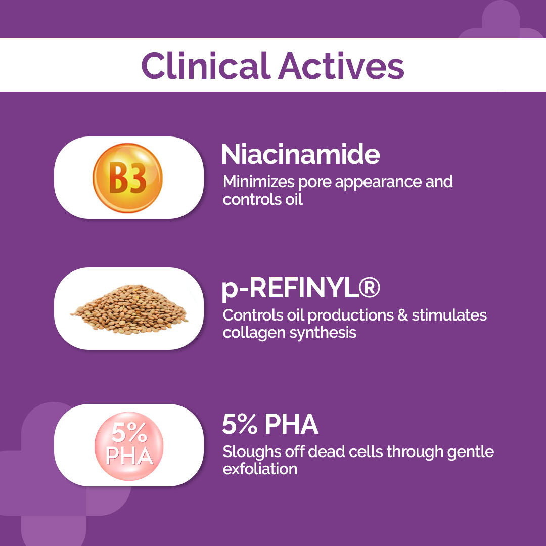 The Derma Co Pore Minimizing Face Serum with 4% Niacinamide, 5% PHA, and p-REFINYL (30ml)