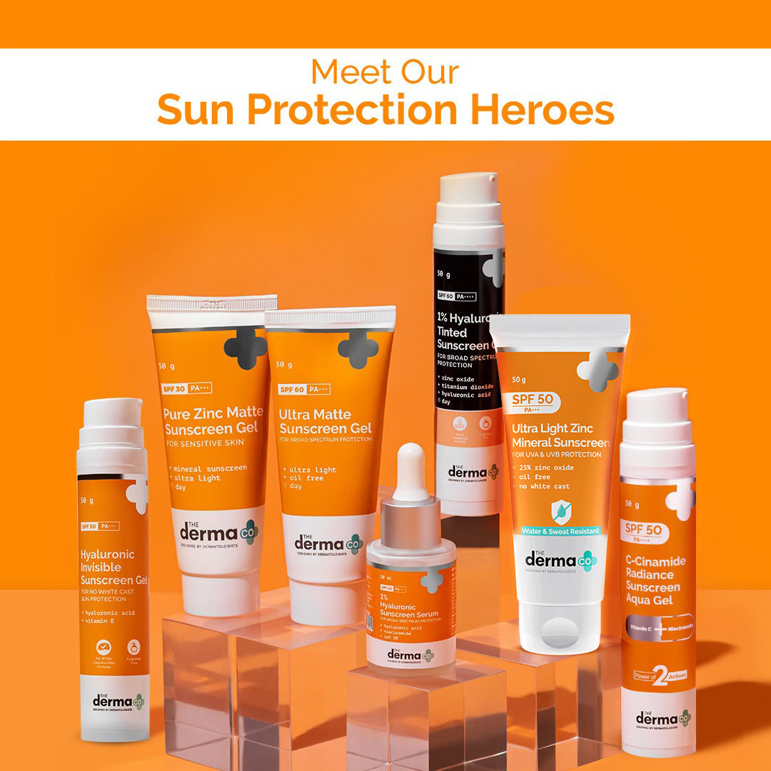 The Derma Co Ultra Light Zinc Mineral Sunscreen SPF 50 PA+++ (50g) - Sensitive Skin & Broad Spectrum