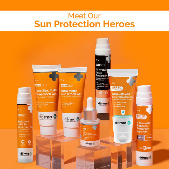 The Derma Co Ultra Light Zinc Mineral Sunscreen SPF 50 PA+++ (50g) - Sensitive Skin & Broad Spectrum