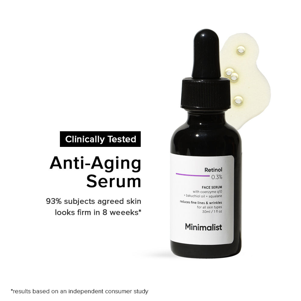 Minimalist Retinol 0.3% Anti-Aging Face Serum - Fine Lines (30ml)