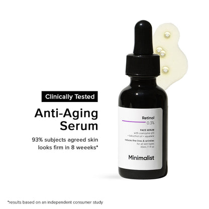 Minimalist Retinol 0.3% Anti-Aging Face Serum - Fine Lines (30ml)