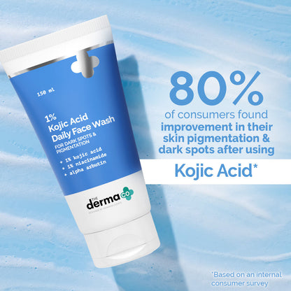 The Derma Co 1% Kojic Acid Face Wash (150ml) - Niacinamide, Dark Spots & Pigmentation