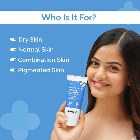 The Derma Co Snail Peptide 96 Hydrating Face Wash (80ml) - Gentle, Repairing & Anti-Aging Cleanse