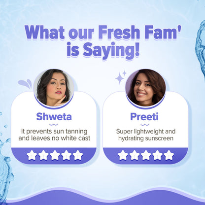 Aqualogica Illuminate+ Dewy Lightweight Sunscreen Gel SPF 50+ PA++++ - All Skin Types (30g)