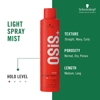 Schwarzkopf Professional OSiS+ Texture Craft - Dry Texture Spray Mist (300ml)
