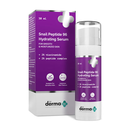 The Derma Co Snail Mucin Peptide 96 Hydrating Serum (30ml) - Niacinamide & Peptide