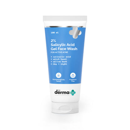 The Derma Co 2% Salicylic Acid Gel Face Wash (100ml) - Oily Skin, Acne & Pores