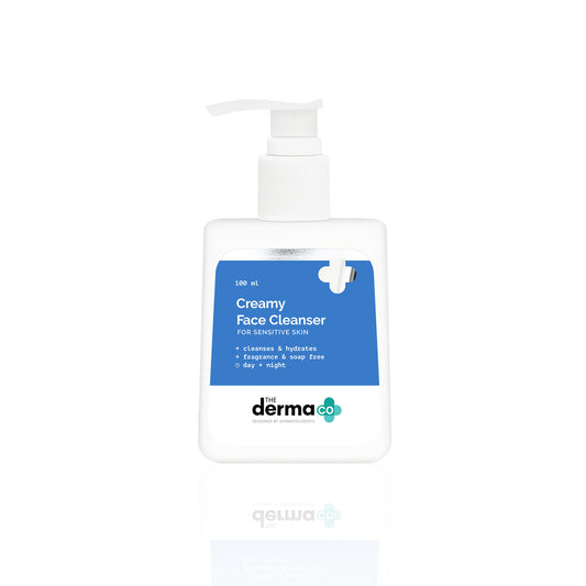 The Derma Co Creamy Face Cleanser (100ml) - Sensitive Skin, Gentle & Hydrating