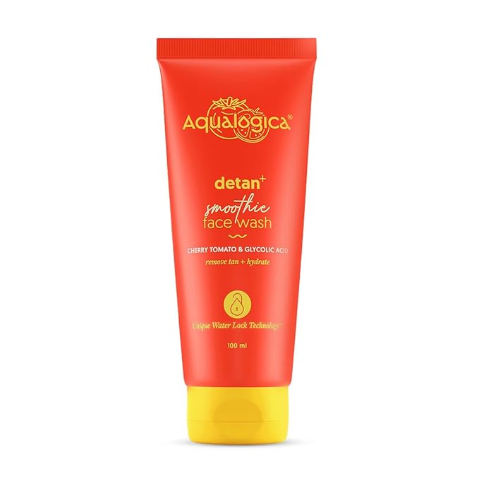 Aqualogica Detan+ Smoothie Face Wash - Glycolic Acid & Cherry Tomato (100ml)