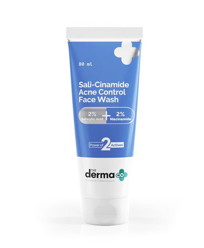 The Derma Co Sali-Cinamide Anti-Acne Face Wash with 2% Salicylic Acid & 2% Niacinamide (80ml)