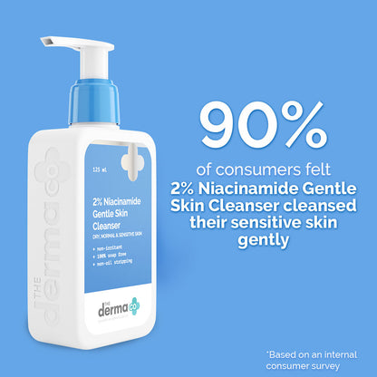 The Derma Co 2% Niacinamide Gentle Skin Cleanser (125ml) - Hydrating & Calming