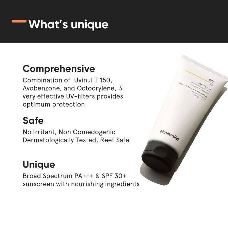 Minimalist SPF 30 Body Lotion - Sun Protection & Hydration (150g)