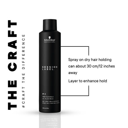 Schwarzkopf Professional Session Label Flexible Hold Hair Spray (300ml)