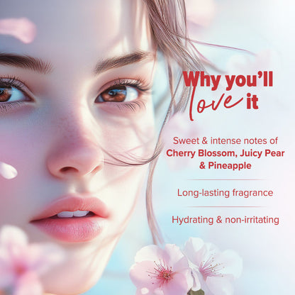 Aqualogica Refresh+ Cherry Blossom Bloom Perfume Body Mist (150ml)