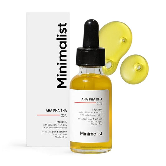 Minimalist 25% AHA + 5% PHA + 2% BHA Exfoliating Peel - Instant Glow (30ml)