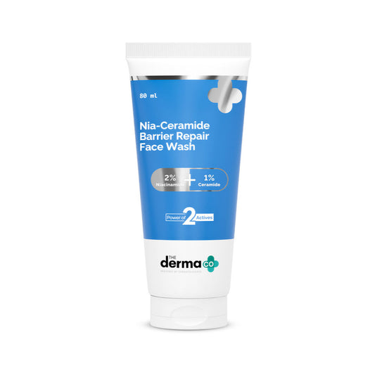 The Derma Co Nia-Ceramide Barrier Repair Face Wash (80ml) - Niacinamide, Ceramides & Sensitive Skin