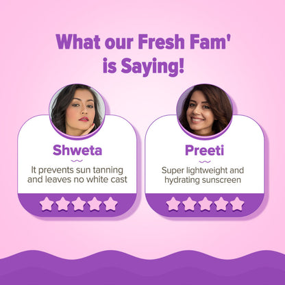 Aqualogica Illuminate+ Dewy Lightweight Sunscreen Gel SPF 50+ PA++++ - All Skin Types (50g)