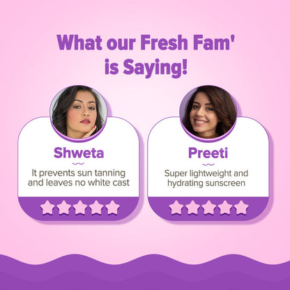 Aqualogica Illuminate+ Dewy Lightweight Sunscreen Gel SPF 50+ PA++++ - All Skin Types (80g)