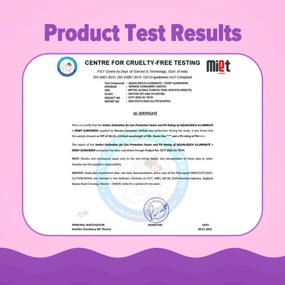 Aqualogica Illuminate+ Dewy Lightweight Sunscreen Gel SPF 50+ PA++++ - All Skin Types (80g)