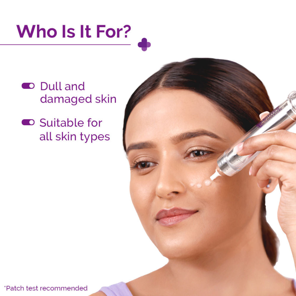 The Derma Co 50000 PPM Vitamin C Microneedle Face Serum Shot for Bright & Glowing Skin (10g)