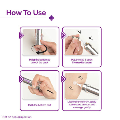 The Derma Co 50000 PPM Vitamin C Microneedle Face Serum Shot for Bright & Glowing Skin (10g)