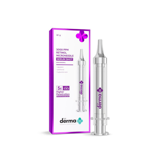 The Derma Co 3000 PPM Retinol Microneedle Serum Shot (10g) - Wrinkle Reduction & Skin Renewal