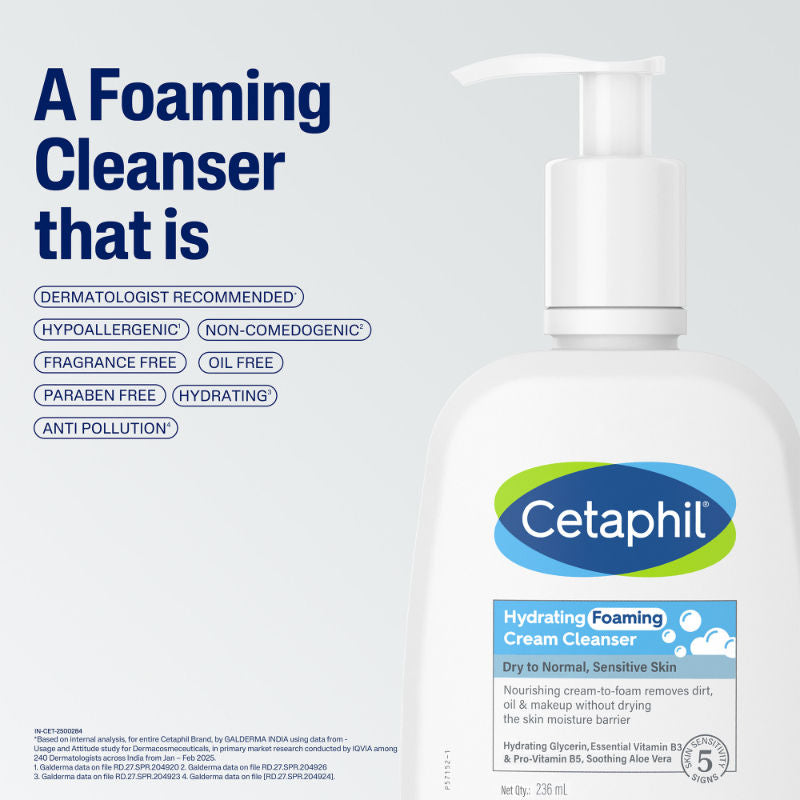 Cetaphil Hydrating Foaming Face Wash with Niacinamide & Aloe (236ml)
