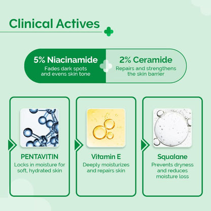 The Derma Co 5% Nia-Ceramide Daily Hydrating Moisturizer (100g) - Normal to Combination Skin