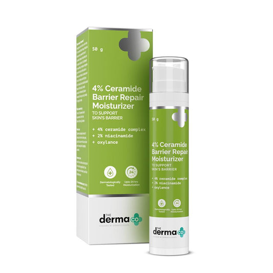 The Derma Co 4% Ceramide Barrier Repair Moisturizer (50g) - Dry, Damaged & Sensitive Skin