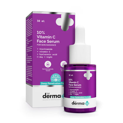 The Derma Co 10% Vitamin C Face Serum with 5% Niacinamide & Hyaluronic Acid for Skin Radiance (30ml)