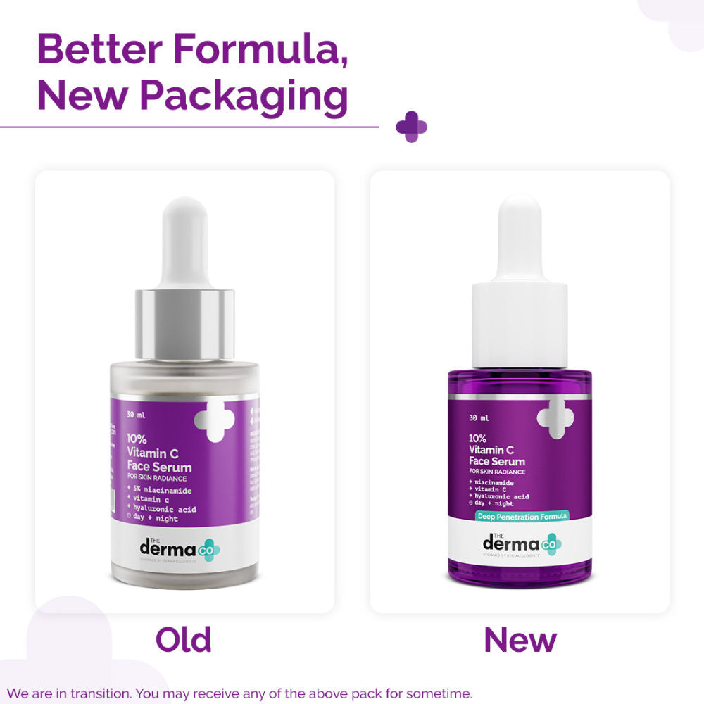 The Derma Co 10% Vitamin C Face Serum with 5% Niacinamide & Hyaluronic Acid for Skin Radiance (30ml)