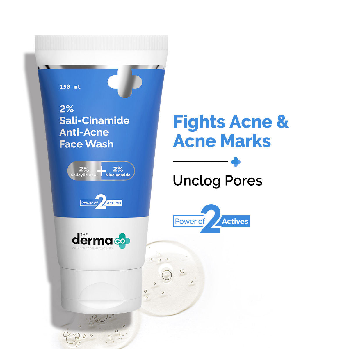 The Derma Co Sali-Cinamide Anti-Acne Face Wash with 2% Salicylic Acid & 2% Niacinamide (150ml)