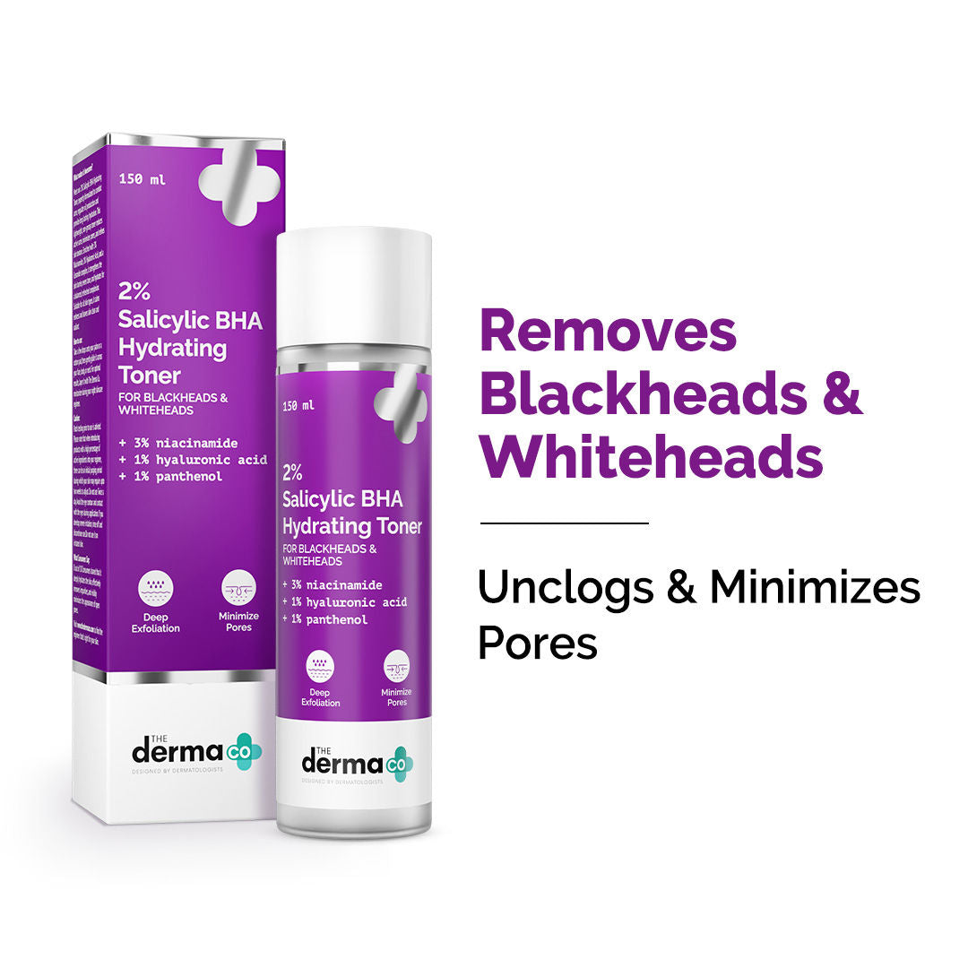 The Derma Co 2% Salicylic BHA Hydrating Toner for Oily & Acne-Prone Skin (150ml)