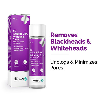 The Derma Co 2% Salicylic BHA Hydrating Toner for Oily & Acne-Prone Skin (150ml)