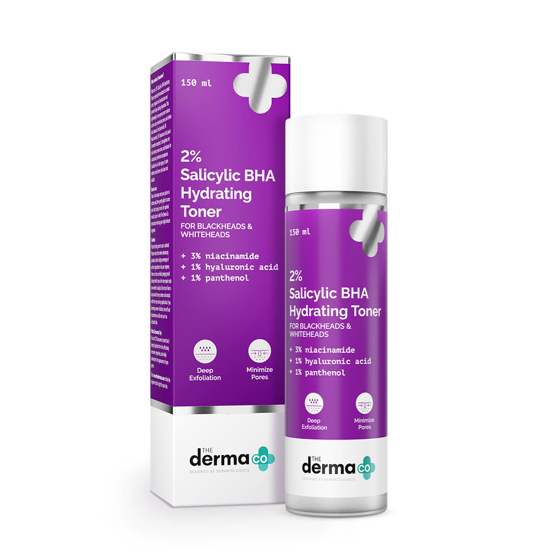 The Derma Co 2% Salicylic BHA Hydrating Toner for Oily & Acne-Prone Skin (150ml)