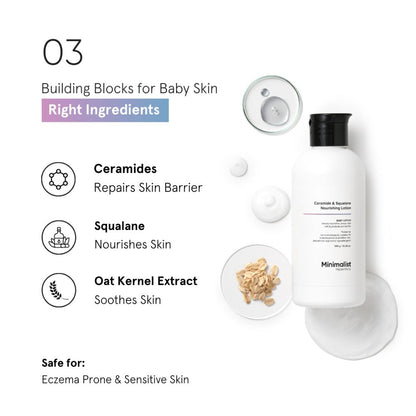 Minimalist Baby Ceramide & Squalane Nourishing Lotion - pH 5.5 (300g)