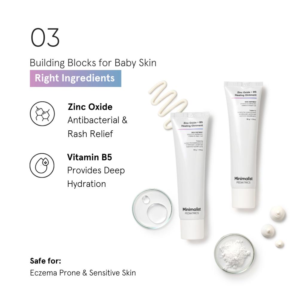 Minimalist Baby Zinc Oxide + B5 Healing Ointment - Rash Cream (50ml)