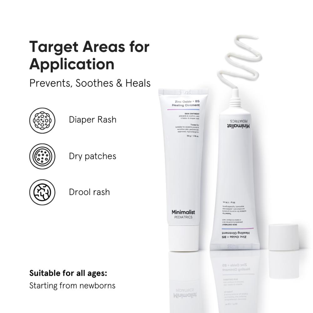 Minimalist Baby Zinc Oxide + B5 Healing Ointment - Rash Cream (50ml)