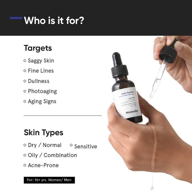 Minimalist 10% Multi-Peptide Serum - Anti-Aging & Collagen Boost (30ml)