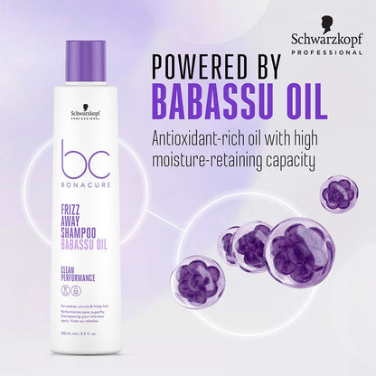 Schwarzkopf Professional Bonacure Frizz Away Shampoo - Babassu Oil (250ml)