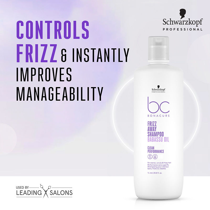 Schwarzkopf Professional Bonacure Frizz Away Shampoo - Babassu Oil (1000ml)
