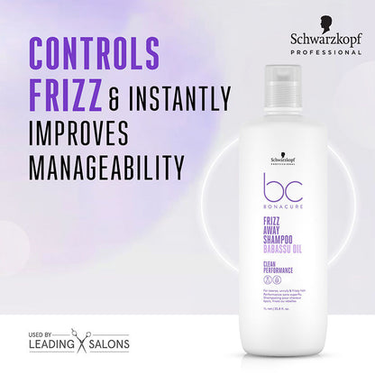Schwarzkopf Professional Bonacure Frizz Away Shampoo - Babassu Oil (1000ml)