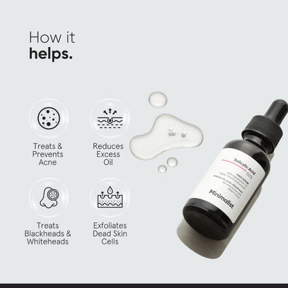 Minimalist 2% Salicylic Acid Serum - Blackhead & Whitehead Removal (30ml)