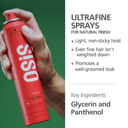 Schwarzkopf Professional OSiS+ Velvet - Lightweight Wax-Effect Spray (200ml)