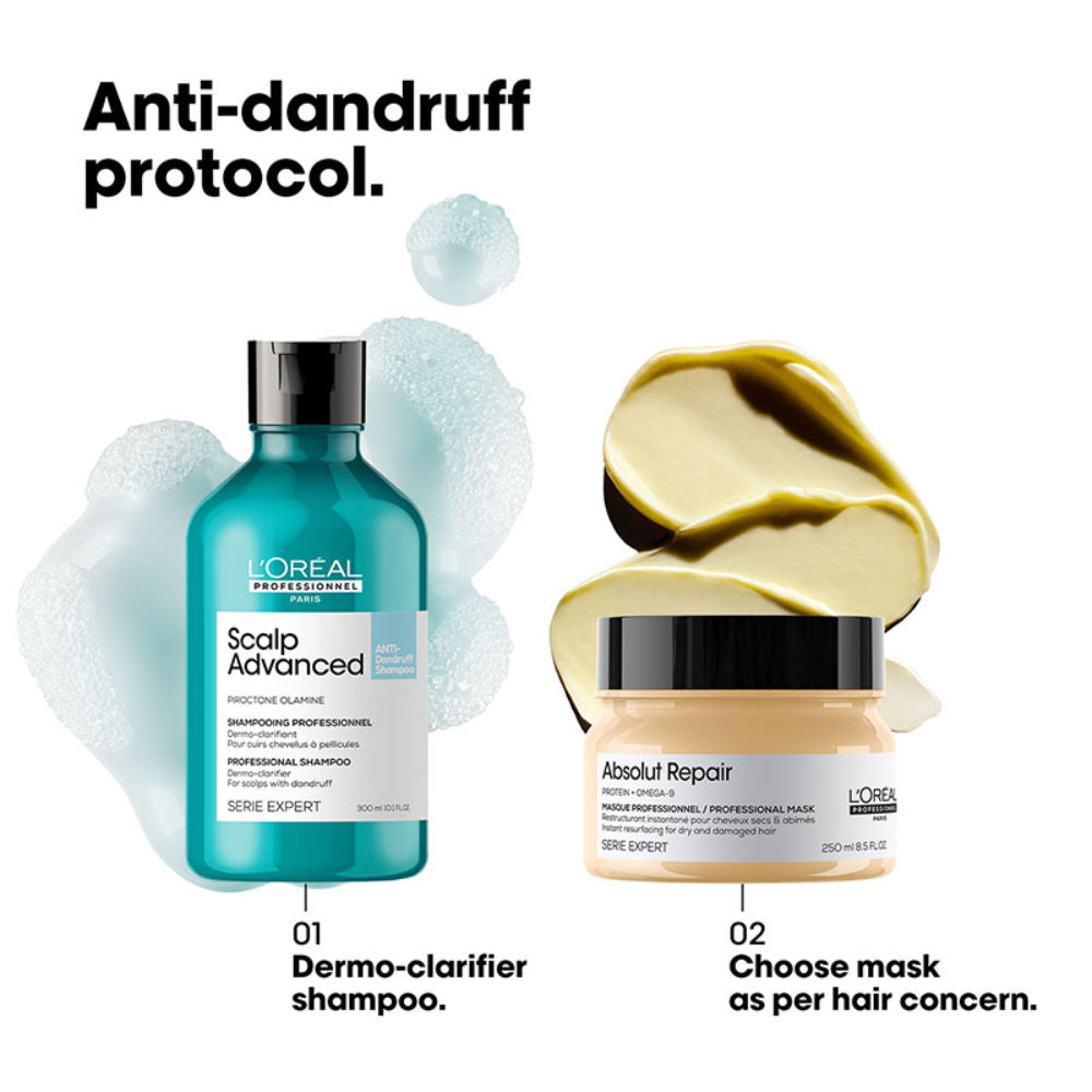 L'Oréal Professionnel Scalp Advanced Anti-Dandruff Dermo-Clarifier Shampoo (300ml)