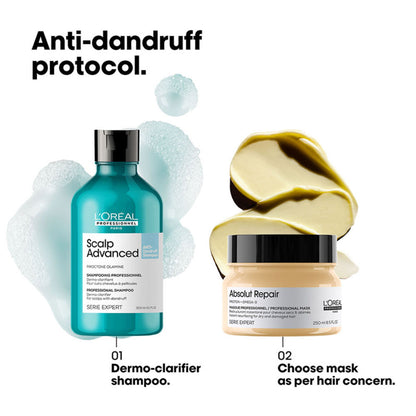 L'Oréal Professionnel Scalp Advanced Anti-Dandruff Dermo-Clarifier Shampoo (300ml)